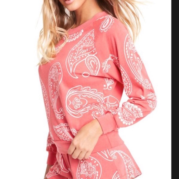 Nwt Wildfox Paisley Print Seawater Sz Large